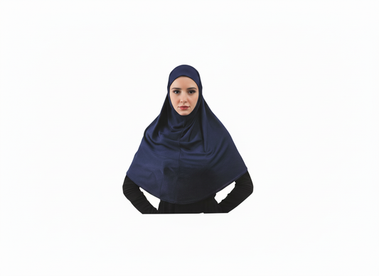 Hijab aus Baumwoll-Stretch – Einteilig, zum Überziehen