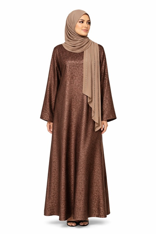 Kleid mit Rückenschnürung und edlem Muster