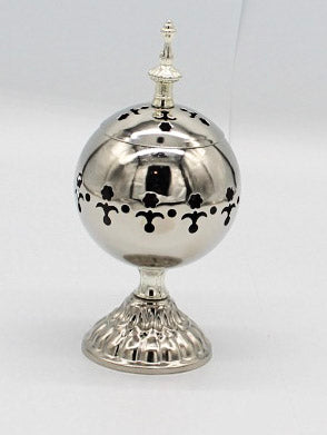 Brûleur d'encens en argent raffiné