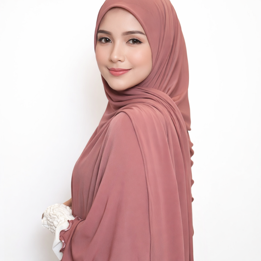 Premium jersey hijab made of flowing fabric with waves