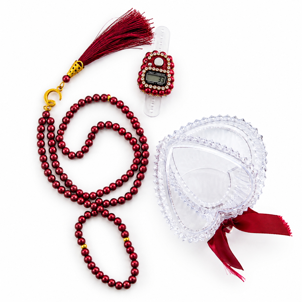 Premium Digitaler Tasbih mit Geschenkbox in Herzform