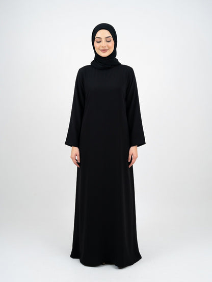 2 Teilig Elegante Dubai Abaya mit Musterdetails – Blickdicht mit langarmigem Unterkleid