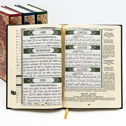 Quran Tajwied Deutsch + Arabisch + Lautschrift Koran