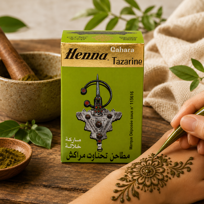 Henna Sahara Tazarine Pulver, zur Kühlung und Pflege der Haut