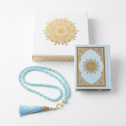 Geschenkset Quran und Tasbih Kette 99 Perlen