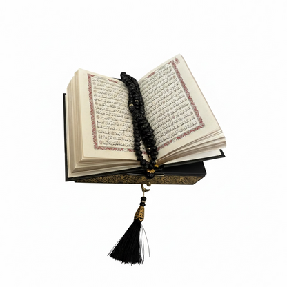 Geschenkset Quran und Tasbih Kette 99 Perlen