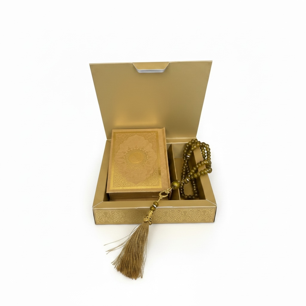 Geschenkset Quran und Tasbih Kette 99 Perlen