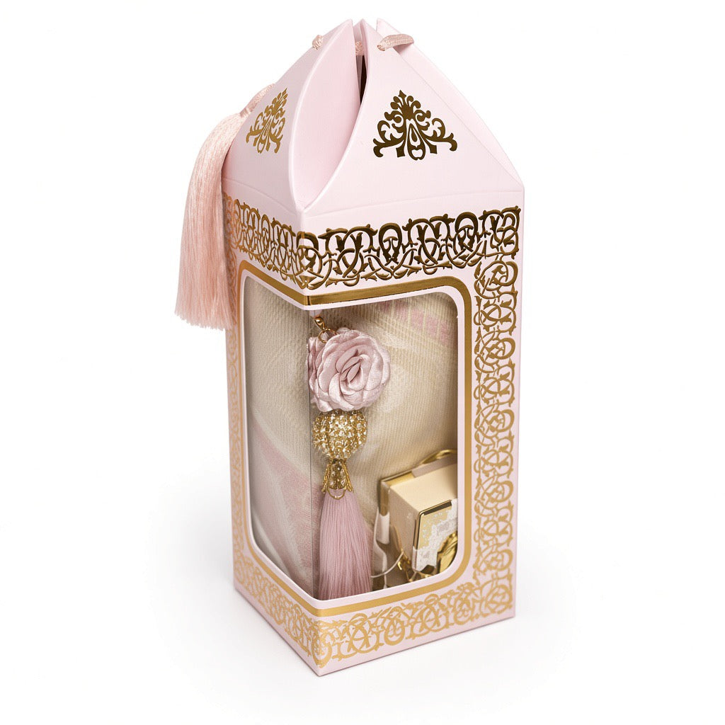 Eleganter Gebetsteppich im Geschenkset mit Koran & Tasbih