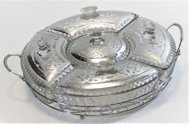 Edles Glas-Servierset – 5-teilig