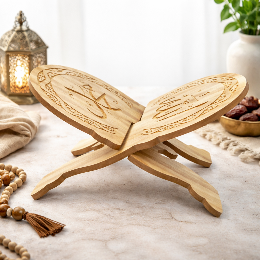 Edler Koran Ständer aus Holz – Kalligrafie