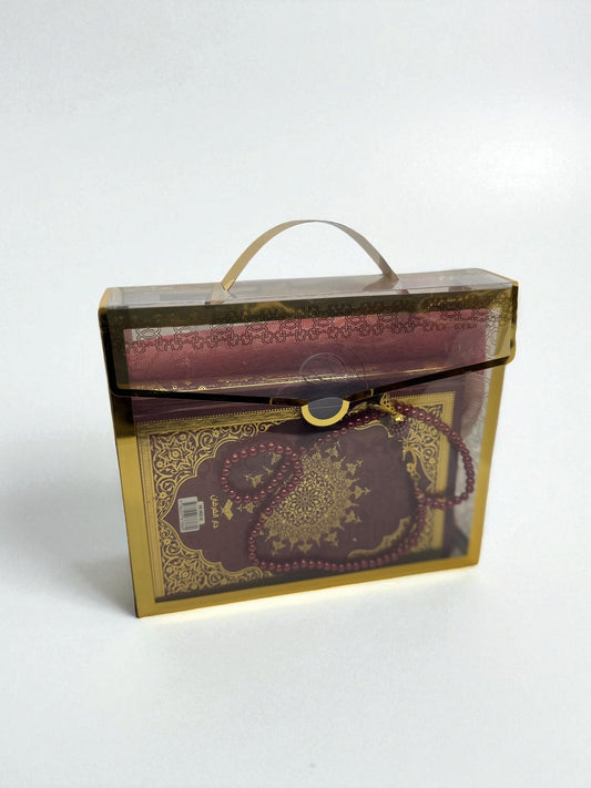 Quran Geschenkset, 3 tlg. Edler Koran - Dunkel Rot