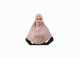 Hijab aus Baumwoll-Stretch – Einteilig, zum Überziehen