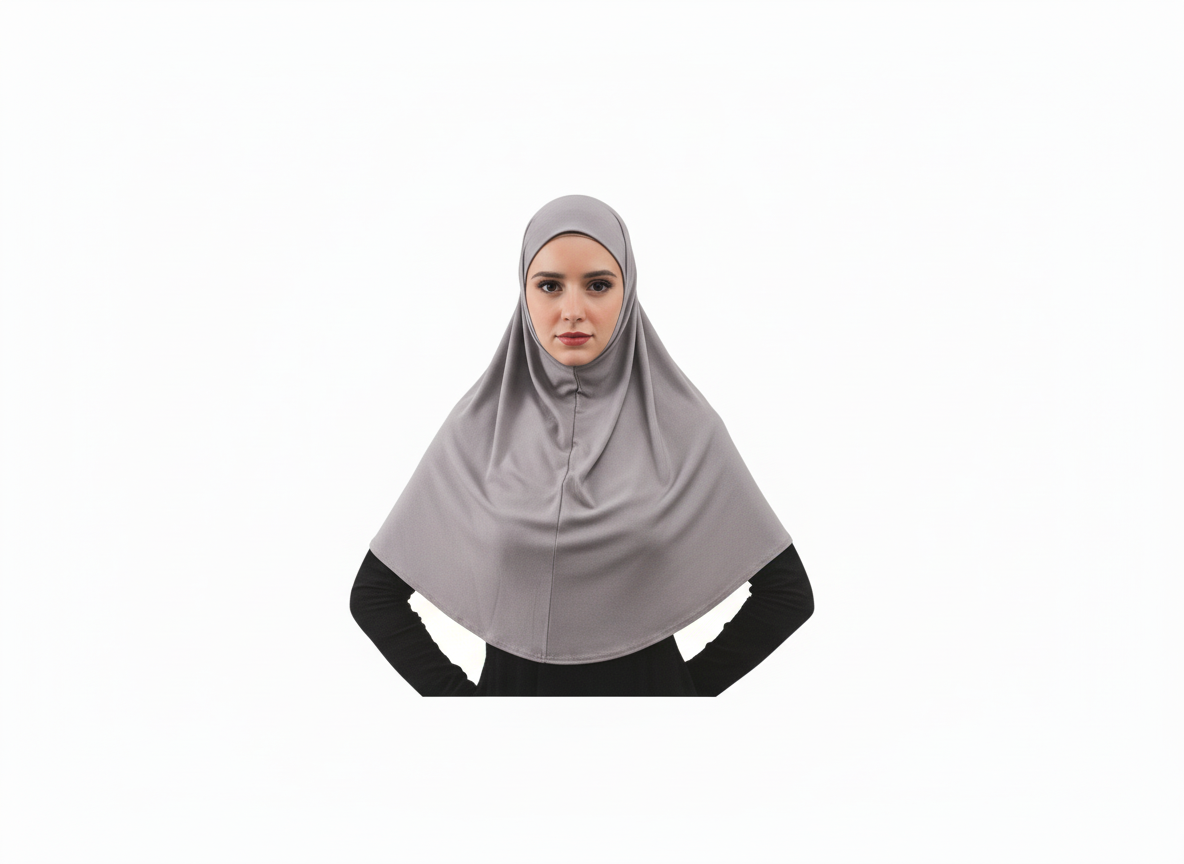 Hijab aus Baumwoll-Stretch – Einteilig, zum Überziehen