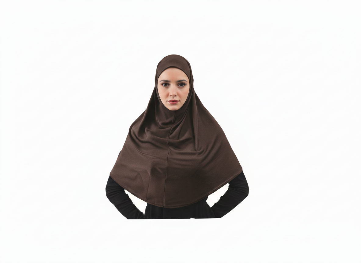Hijab aus Baumwoll-Stretch – Einteilig, zum Überziehen