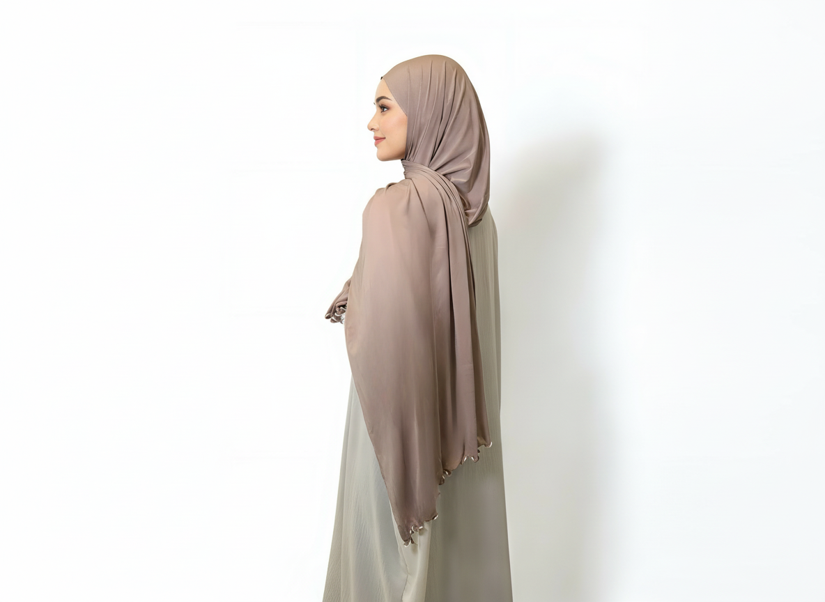 Premium Jersey Hijab aus fließendem Stoff mit Wellen