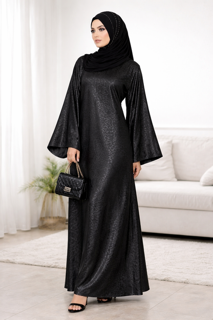 Robe à lacets dans le dos et motif élégant