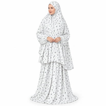 Gebetskleid - Khimar & Rock mit elastischen Bündchen