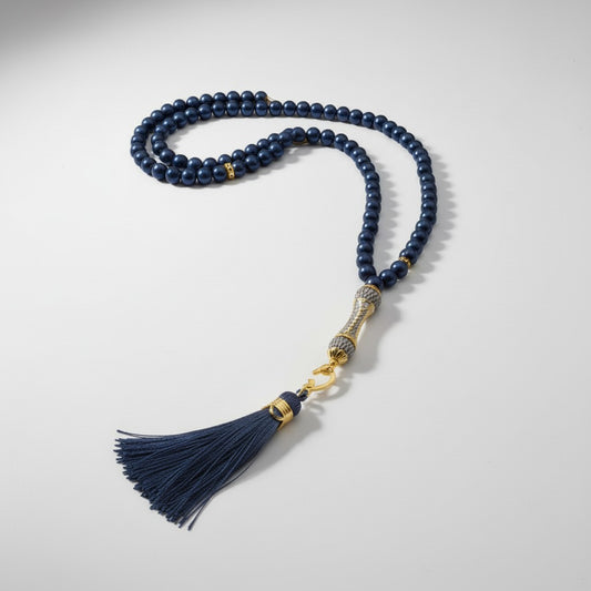 Elegant Tasbih Prayer Beads 99 – Navy Blue