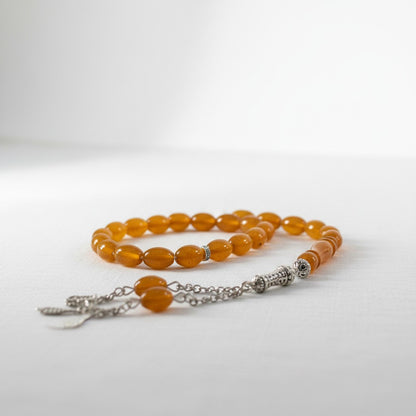 Edle Tasbih Gebetskette - 33 - Bernstein-Optik