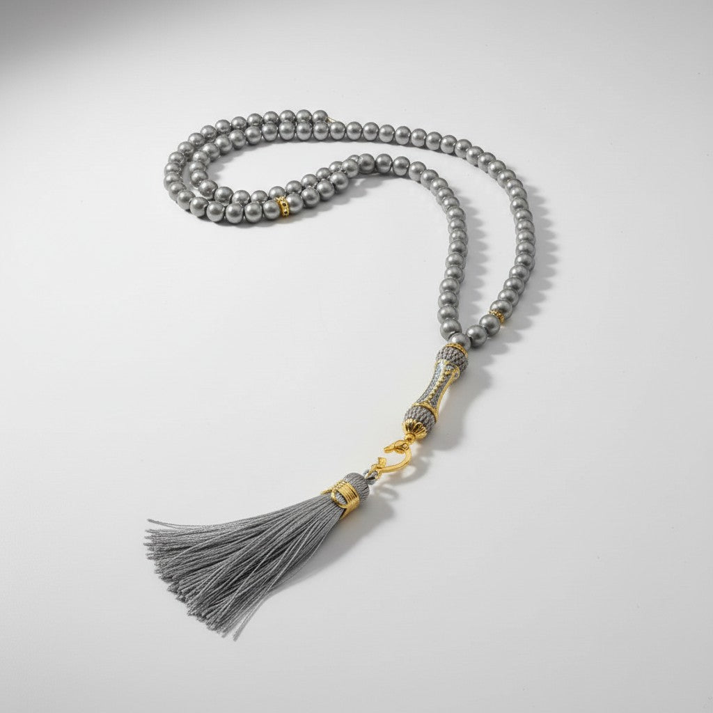 Chapelet Tasbih Noble 99 – Gris intemporel