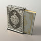 Quran Al Karim in dekorativer Stand box - Silber