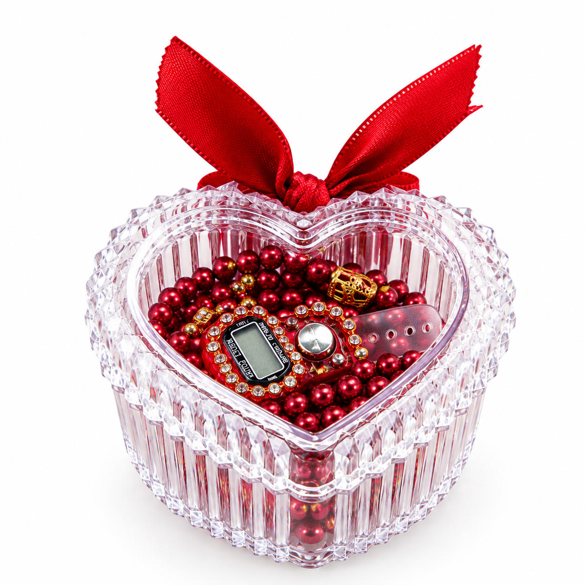 Premium Digitaler Tasbih mit Geschenkbox in Herzform