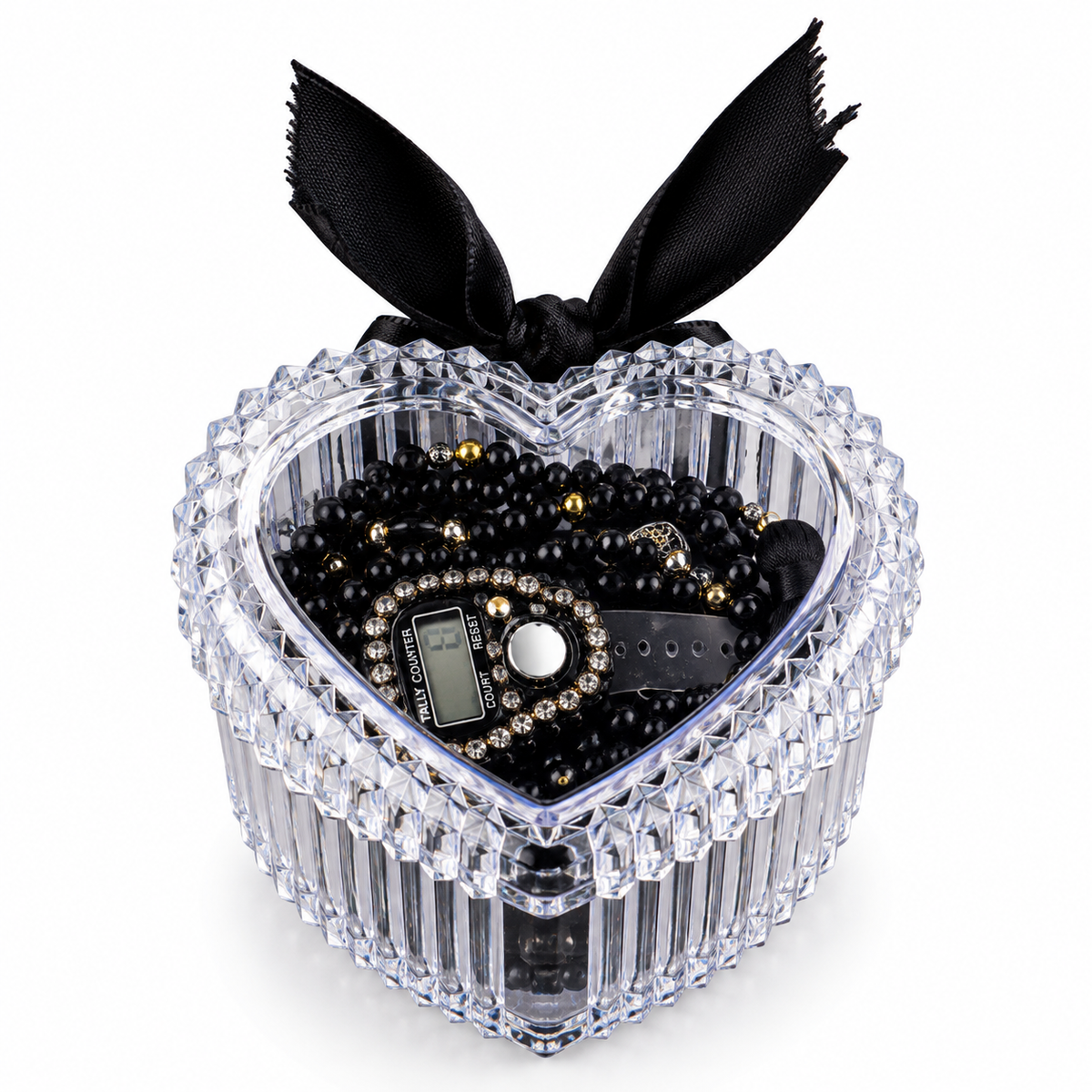 Premium Digitaler Tasbih mit Geschenkbox in Herzform