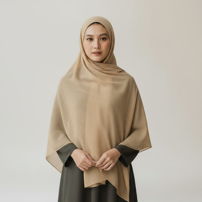 Organza Hijab - Cappuchino Gold
