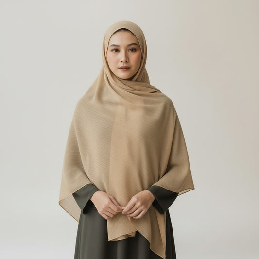 Organza Hijab - Cappuchino Gold