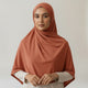 Premium Cotton Jersey Hijab – Earthy Red