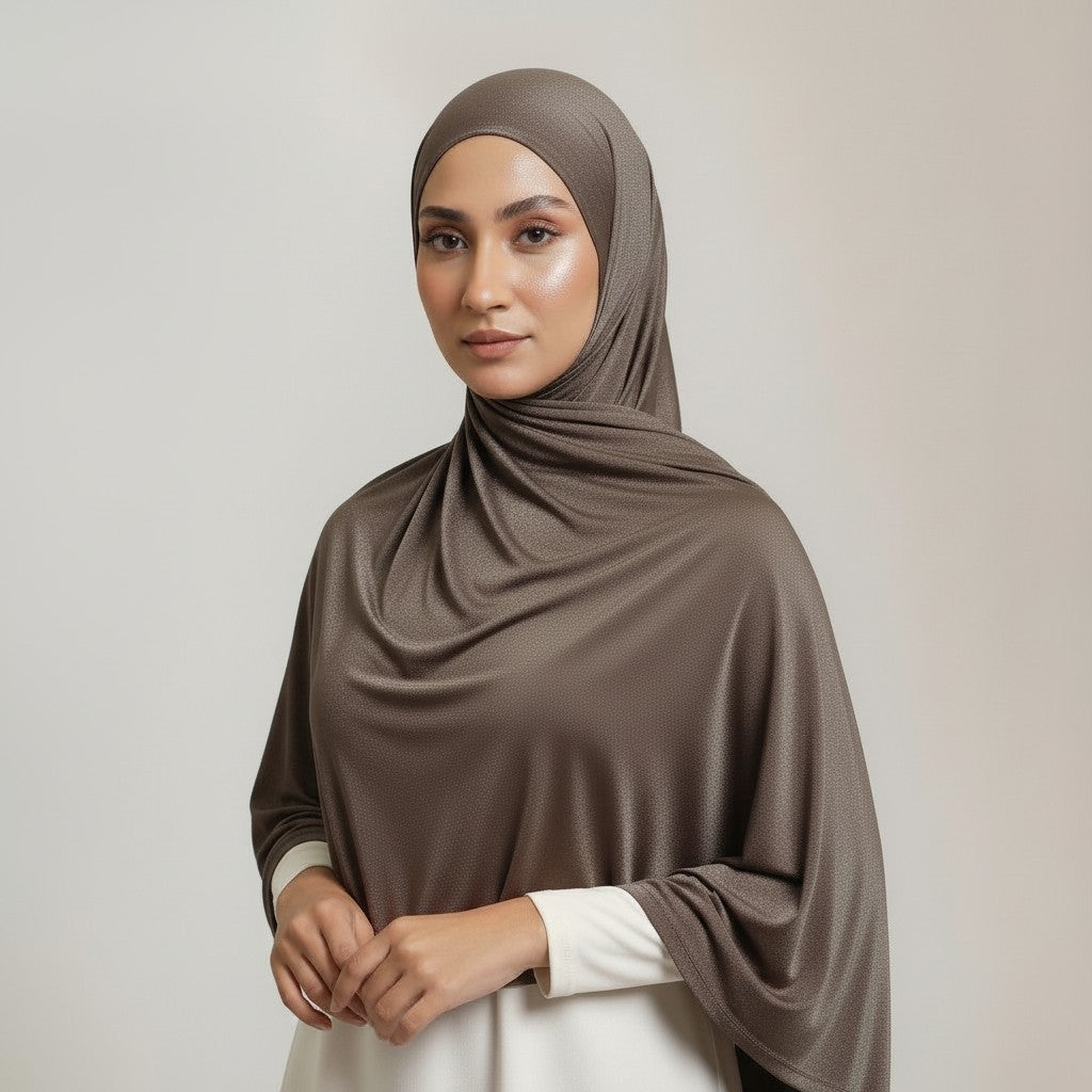 Premium Jersey Liquid Hijab - Grün