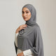 Premium Jersey Liquid Hijab - grau