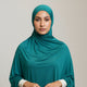 Premium Jersey Liquid Hijab - Petrol